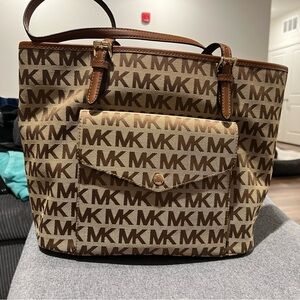 Michael Kors Monogram Purse in Brown